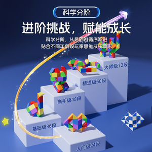 Magic Domain Culture The Brain Rainbow Magic Ruler ของเล่นเพื่อการศึกษา 9841Z เยาวชน 8 13 ปี เกมปริศนาพลาสติกสำหรับทุกเพศ - Product Image 1