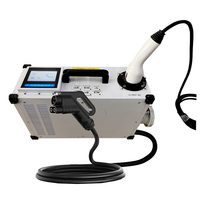 Chargeur EV portable 7 kW DC, prise CCS2 / GBT, sortie 50-750 V, IP55, écran tactile 5 pouces, station de recharge mobile pour véhicules électriques
