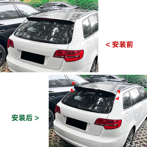 สปอยเลอร์หลัง Audi A3 8P สีดำเงา ลายคาร์บอนไฟเบอร์ ทรง Ducktail สำหรับปี 2004-2013 รุ่น 5 ประตู - Product Image 4