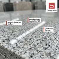 Plan de travail en granit blanc sésame G603 poli sur mesure - Plans de travail, meubles de salle de bain, dalle de granit poli pour îlot de cuisine