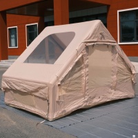 Tente de camping gonflable de 6,3 m² avec grand hublot, quatre saisons, une chambre, portable, imperméable, en tissu Oxford