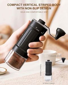 <b>Mini</b> Manual 40 Adjustable Settings Plastic Coffee <b>Grinder</b> Portable Hand Coffee Bean Mill Conical Burr 30g Household Outdoor - Product Image 3