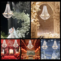Lustres suspendus personnalisables de luxe, étanches, en métal et acrylique, écologiques, avec télécommande, pour mariages, fêtes et événements