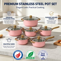Ensemble de casseroles en granit avec couvercle en verre, de haute qualité, antiadhésives, en acier inoxydable, ensemble de batterie de cuisine