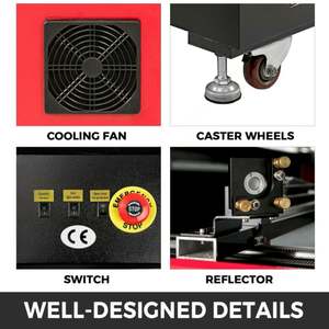 Vevor Sihao 100W 9060 CO2 Machine de gravure et de découpe laser Performance puissante sur bois acrylique MDF-État neuf - Product Image 3