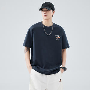 Camiseta Lisa de Manga Corta, Corte Ajustado, 100% Algodón Pima de 280g, con Impresión de Logotipo de Marca Personalizada y <span class=keywords><strong>Tratamiento</strong></span> de Tela Batik, Venta al Por Mayor - Product Image 2