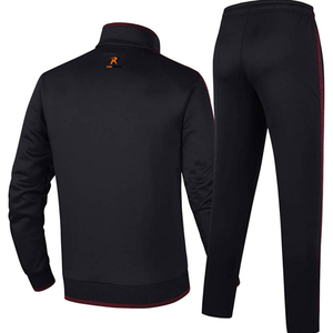 Chándales con cremallera de tela ligera y suave / Chándales con cremallera para hombre de diseño moderno en algodón/poliéster de color único - Product Image 1