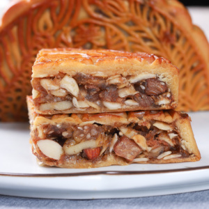 Penjualan Terbaik buatan tangan kualitas tinggi kue bulan klasik Cina Besar lima kacang warisan makanan ringan