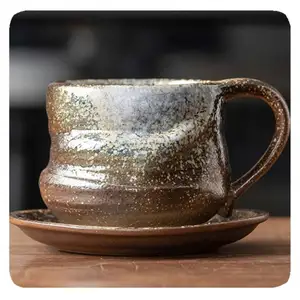 批发创意陶瓷杯碟拿铁加厚茶杯套装陶瓷咖啡杯