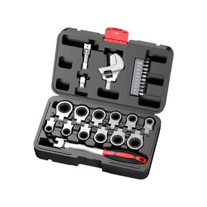 17-Piece nhanh chóng Ratchet dụng cụ cầm tay thiết lập hoán đổi cho nhau <span class=keywords><strong>Flex</strong></span> Ratchet cho hiệu quả sử dụng công cụ - Product Image 1