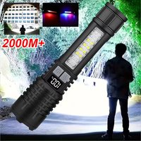 Lampe de travail longue portée Zoom T6 pour l'extérieur Lampe de poche tactique puissante pour la chasse avec pince à stylo magnétique