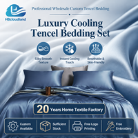 Parure de draps Cloudland 400TC 100% Lyocell OEKO-TEX Standard 100, écologiques, soyeux, lisses, durables, luxueux, modernes, pour l'été