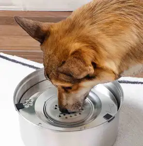 Water Pet Floating Bowl Stainless Steel 3L 1L Can Be Car-mounted Suspended Pet Water Dispenser Feeder Bowl