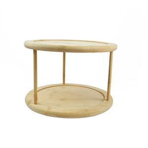 Hot bán 10 inch tre 2 tầng bàn xoay lười biếng Susan gia vị giá Organizer cho tủ bếp đựng thức ăn lưu trữ Vanity Organizer - Product Image 2