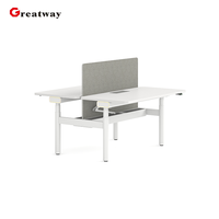 Bureau debout électrique réglable en hauteur avec système à double moteur, poste de travail ergonomique assis-debout pour espace de travail