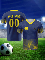 Maillot de football de club 2026 100% polyester à séchage rapide respirant à manches courtes, personnalisable avec numéro et nom d'équipe pour les fans