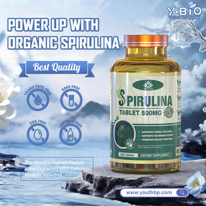 Tablet Spirulina Nabati 500mg dengan Klorofil, Dukungan Nutrisi Protein untuk Penggunaan Dewasa Umum - Product Image 2