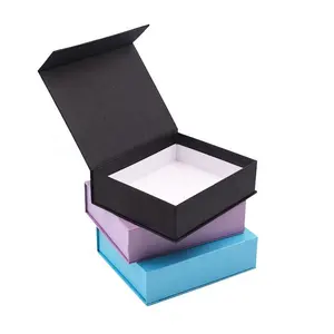 Benutzer definierte Magnet verschluss Druckpapier Geschenk Haar verlängerung Verpackungs box mit klarem Deckel