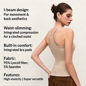 Premium Modal Slimming Sports <strong>Vest</strong> Women Moisture Wicking Yoga Training Tank <strong>Top</strong> <strong>with</strong> <strong>Built</strong> <strong>in</strong> <strong>Bra</strong> Pads Pilates Workout <strong>Tops</strong> - Product Image 2