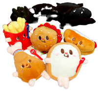 Niedlicher Pommes-Anhänger Hamburger-Brot Plüsch-Schlüsselanhänger Taschen-Deko Spielzeug PP-Baumwollfüllung 11-30cm Großhandel