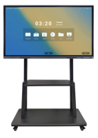 Tableau numérique intelligent mobile tout-en-un 3840x2160 4K UHD, tableau blanc interactif, écran plat, caméra 48MP 20 points, sans fil