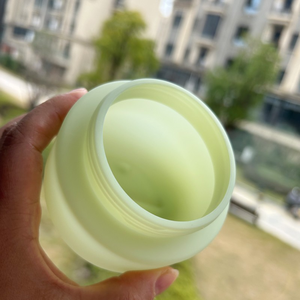 무료 샘플 250g 녹색 플라스틱 항아리 넓은 입 두꺼운 벽 스크럽 화장품 크림 병 아이 크림과 로션 - Product Image 6