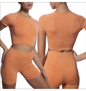 Beautyshow – short d'entraînement sans couture pour femmes, taille haute, pour le levage des fesses, le Yoga, le cycliste - Product Image 5