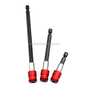 Tiges d'extension de perceuse électrique hexagonales rouges de 60-150mm à dégagement rapide, porte-embout de tournevis autobloquant - Product Image 1
