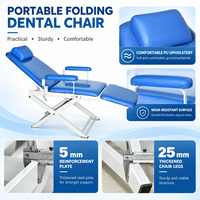Fauteuil dentaire portable, unité dentaire mobile pliable avec hauteur réglable et dossier inclinable