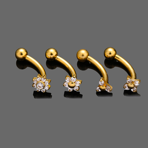 ชุดเจาะรูสำหรับผู้หญิงสำหรับงานแต่งงานต่างหูบาร์เบลโค้งสแตนเลส - Product Image 3