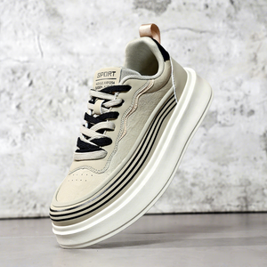 <span class=keywords><strong>Sneakers</strong></span> Casual da <span class=keywords><strong>Uomo</strong></span> con Tomaia Alta, <span class=keywords><strong>Bianche</strong></span>, Morbide, alla Moda, con Fodera in Rete e Tomaia in PVC/Tessuto per Primavera e Autunno - Product Image 1