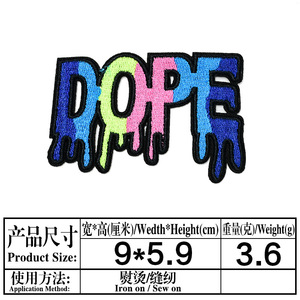 新设计女孩补丁刺绣铁可爱黑色女性女孩补丁服装 - Product Image 2