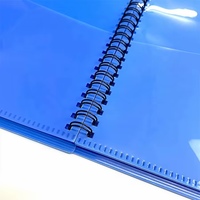 Classeur spirale A4 transparent en plastique durable et imperméable, populaire pour l'école et le bureau