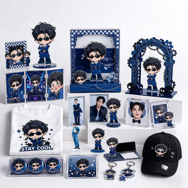 BOCE Customized anime cartoon character T-shirt keychain entrepreneurial peripheral commemorative gift set