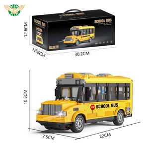 Children1/30 Quy <span class=keywords><strong>M</strong></span>ô Vàng RC Xe Trường Xe Buýt Nhựa Chiếu Sáng Xe 27Mhz 4-Kênh Điều Khiển Từ Xa Xe Buýt Trường Học Đồ Chơi Cho Trẻ Em - Product Image 6