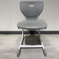 Chaise de classe en plastique avec structure métallique pour l'éducation, le bureau, les réunions, la formation, l'école, la maison, le bureau, l'hôpital