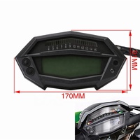 Takometer Odometer Sepeda Motor Digital, Alat Ukur Digital Temperatur Air 6 Speedometer dengan Sensor