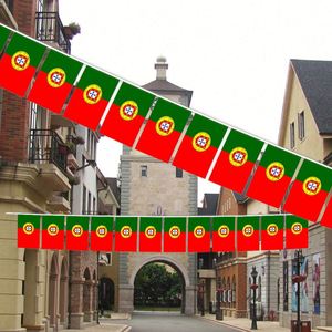 ธงประดับตกแต่งรูปธงชาติโปรตุเกส ขนาด 5.5x8 นิ้ว สำหรับตกแต่งภายในและภายนอกอาคาร (20 ชิ้น/ชุด) ขายส่งสำหรับงานฟุตบอล - Product Image 4