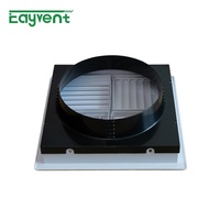 Diffuseur de plafond carré réglable en plastique ABS Eayvent, grille d'aération HVAC à 4 voies pour bureau, ventilation commerciale, usine