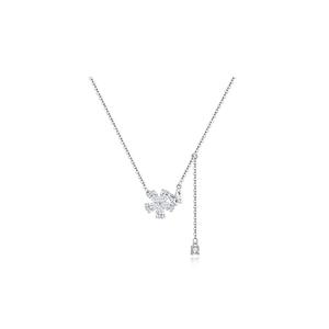 Collier pendentif flocon de neige étoile en argent pur S925 entièrement serti de diamants, luxe exquis avec pierre principale en zircon de haute beauté - Product Image 5