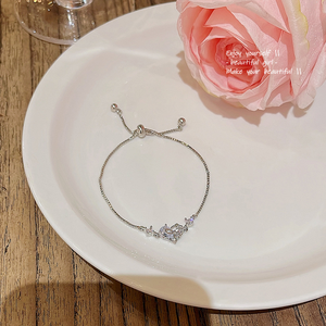 Ánh sáng sang trọng thích hợp tinh tế Zircon tình yêu cung Vòng đeo tay nữ cao cấp thiết kế cảm giác kéo loại tay Chuỗi tay đồ trang trí - Product Image 2