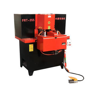 Machine à chanfreiner 45 degrés pour profilés aluminium, cadres photo et protecteurs d'angle, double tête, couleur kaki, pour caissons lumineux - Product Image 5