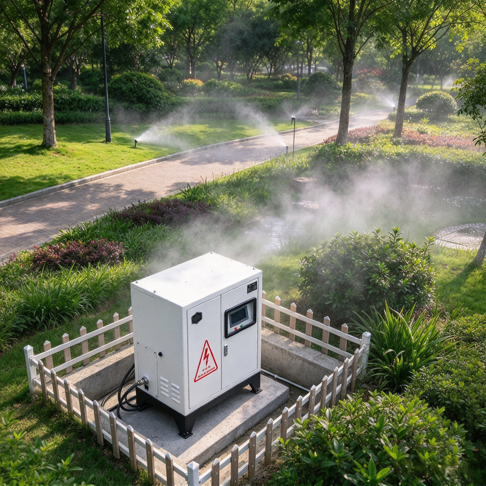 Outdoor High Pressure Mist System for Garden, Patio, Landscape Cooling ...