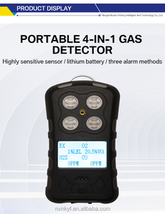 <span class=keywords><strong>Détecteur</strong></span> <span class=keywords><strong>de</strong></span> fuites <span class=keywords><strong>de</strong></span> gaz multi-gaz portable CO H2S O2 LEL <span class=keywords><strong>Monoxyde</strong></span> <span class=keywords><strong>de</strong></span> <span class=keywords><strong>carbone</strong></span> Oxygène Sulfure d'hydrogène COV Certifié EX Aluminium Garantie 3 ans - Product Image 2