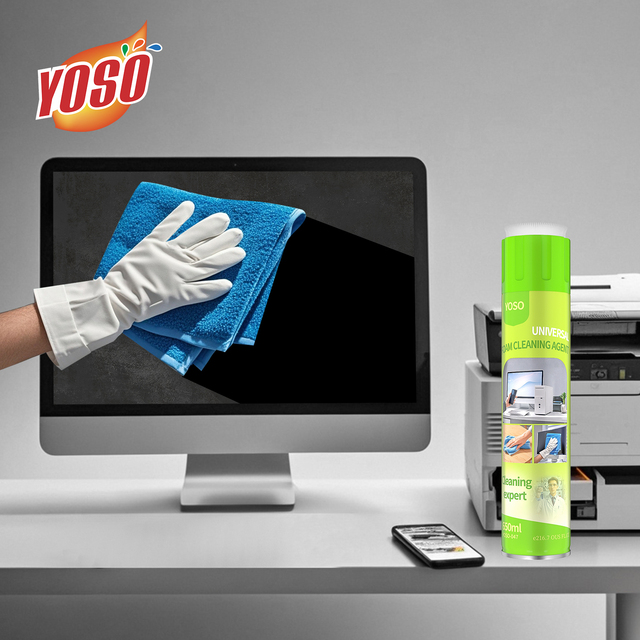 Professional Electronic Foam Screen Cleaner Quick-Dry Streak-Free Solution for Laptops, Monitors, and Touchscreens
