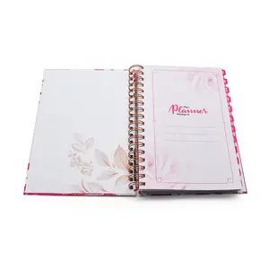 2024 Cuaderno Book Printing binding diario personalizzato catalogo Planner agenda diario organizer wire Spiral Notebook per regali