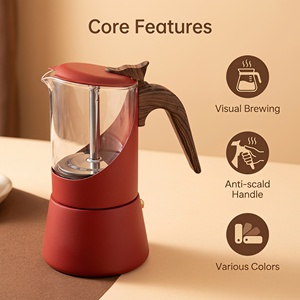 Cafetière <span class=keywords><strong>Moka</strong></span> italienne multifonctionnelle SEECIN de qualité professionnelle en verre borosilicate, portable, <span class=keywords><strong>pour</strong></span> usage domestique, 240 ml - Product Image 1