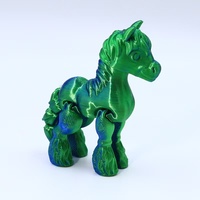Figurine de poney fantastique à l'échelle 1/12, personnalisable OEM, effet magique congelé, jouet imprimé en 3D de qualité supérieure pour l'affichage