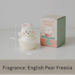 Vela Aromática <span class=keywords><strong>de</strong></span> Cera <span class=keywords><strong>de</strong></span> Soya con Forma <span class=keywords><strong>de</strong></span> Oso Hecha a Mano, Ecológica, Regalo <span class=keywords><strong>de</strong></span> Cumpleaños, con Velas <span class=keywords><strong>de</strong></span> <span class=keywords><strong>Sal</strong></span> Marina - Product Image 1