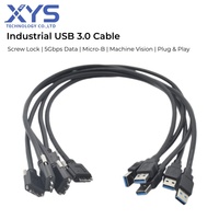 Kabel USB 3.0 ke Micro-B dengan Pengunci Sekrup untuk Kamera Industri & Sistem Visi Mesin